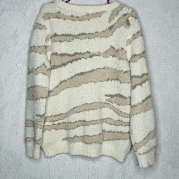 Barefoot Dreams Cozy Chic Seaside Crew Pullover Sweater Coastal - Picture 7 of 9